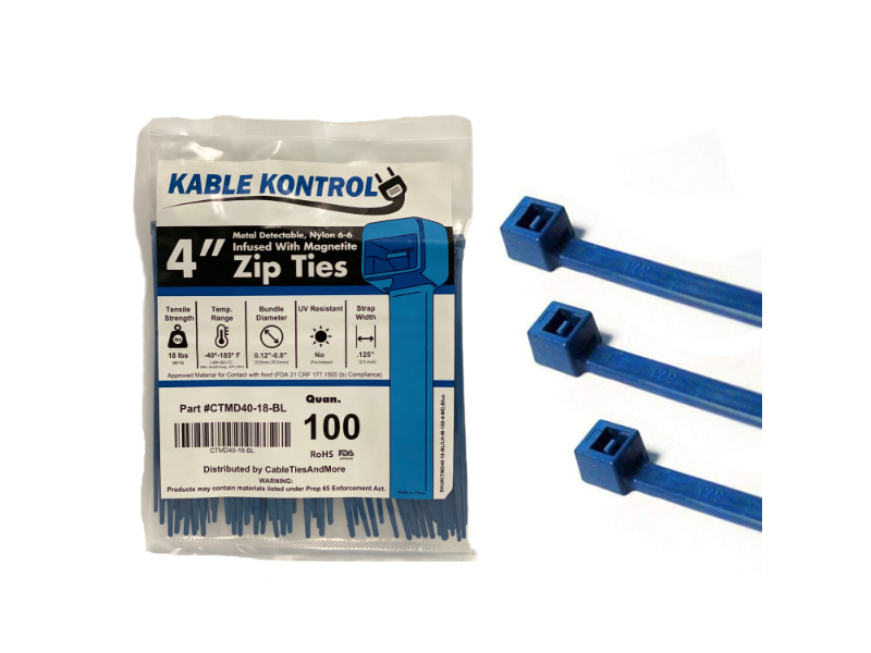 Metal Detectable Cable Ties | Metal Detectable Tie Wraps - FDA