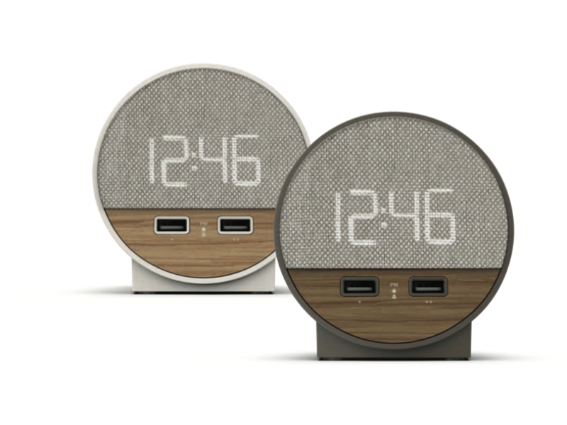 Nonstop® Station O Alarm Clock with Dual USB Outlets