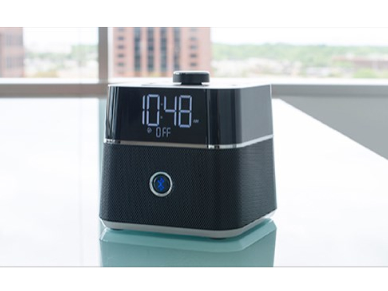 Brandstand® CubieBlue® Bluetooth Speaker UBS Charger Alarm Clock