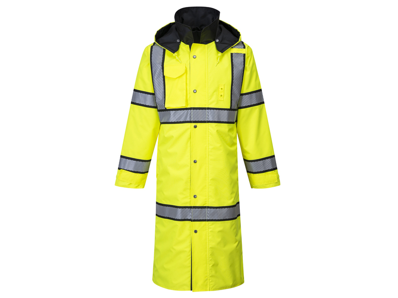 Hi vis long raincoat outlet