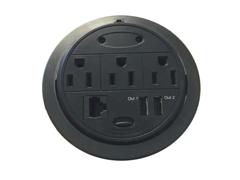 Powertap Desk Outlet Grommet With Power and USB