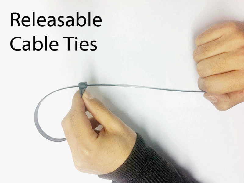Reusable Zip Ties Trigger Releasable Cable Ties Quick Release Cord
