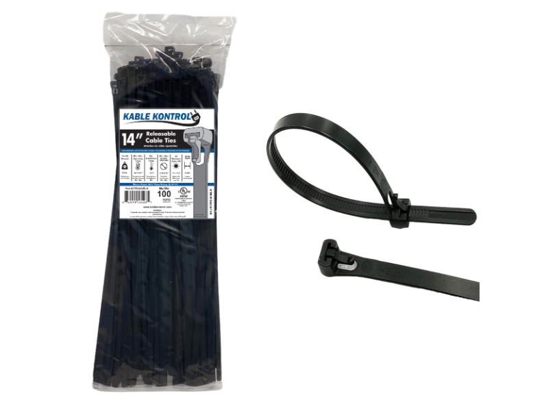 Adjustable Releasable Reusable Hook And Loop Cable Ties, Cable