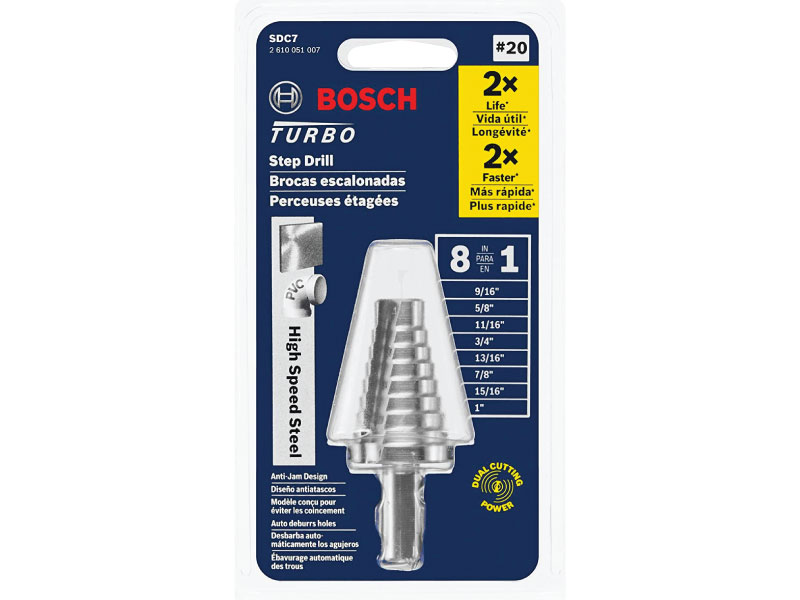 BOSCH® Turbo HighSpeed Steel Step Drill Bits