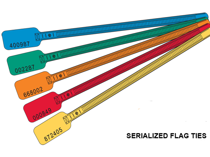 Serialized / Numbered Flag Identification Zip Ties