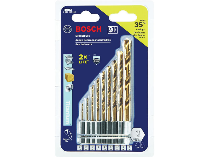 BOSCH® Impact Tough Titanium Drill Bit Set 9pc