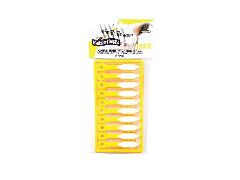 50 Pcs Per Pack KableFlags Blank Write-On Rubber Wire Label Tags