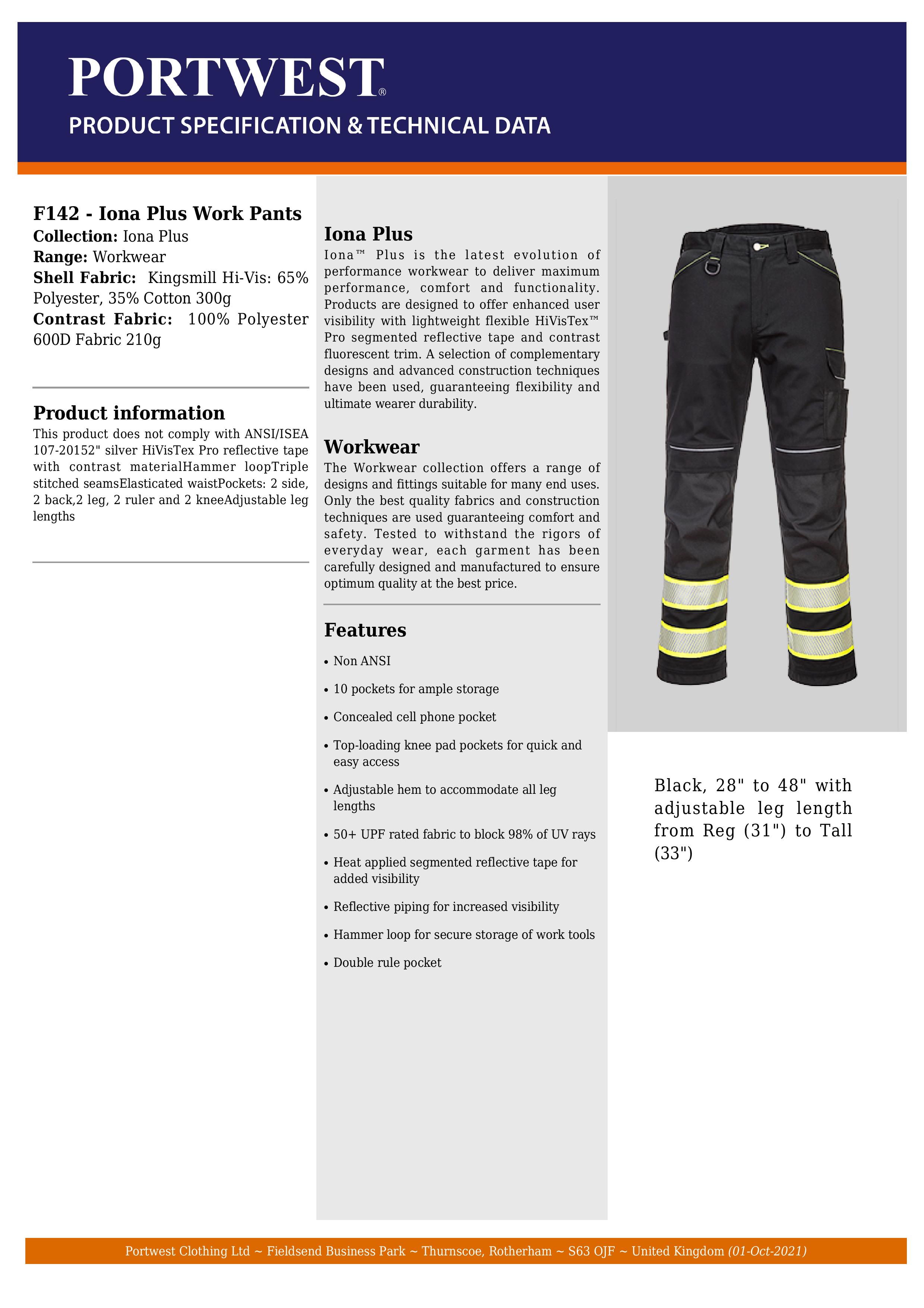 Iona Plus Work Pants