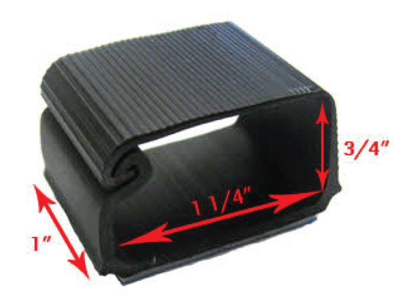 Black Plastic Wire Clips - 6 Clips Per Pack