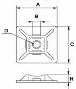 Adhesive Mount Diemensions